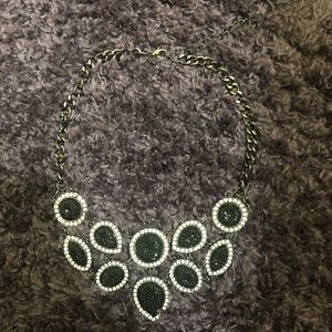 Black and Silver Stones Necklace